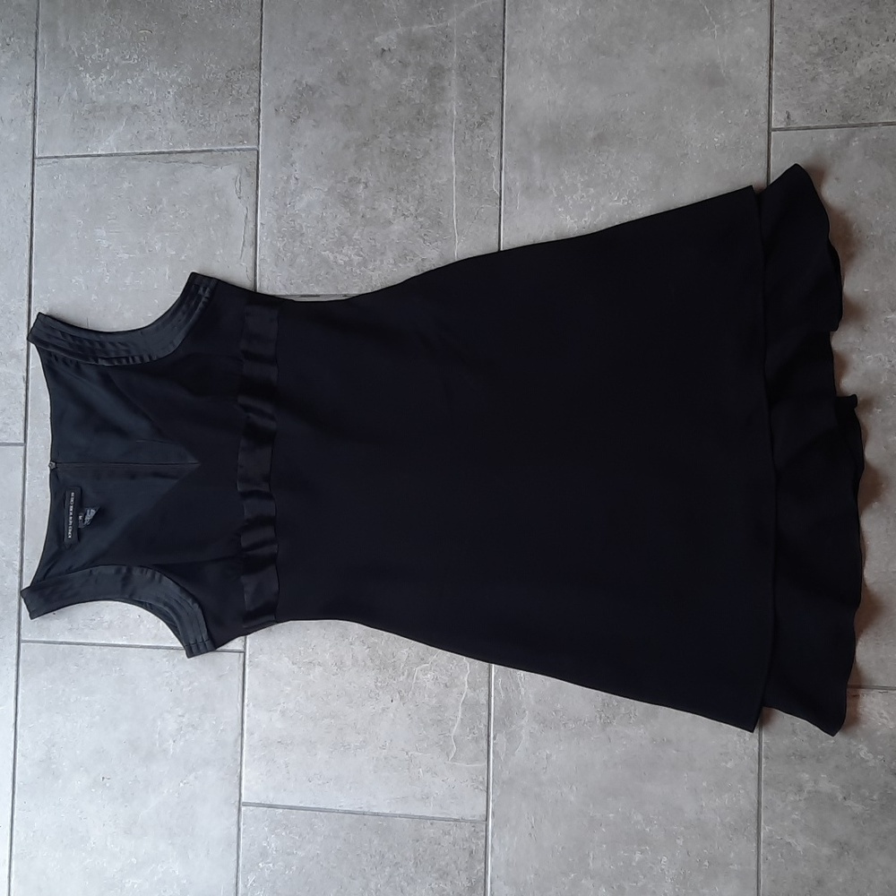 Jones NY Black Cocktail Dress With Satin Accents
